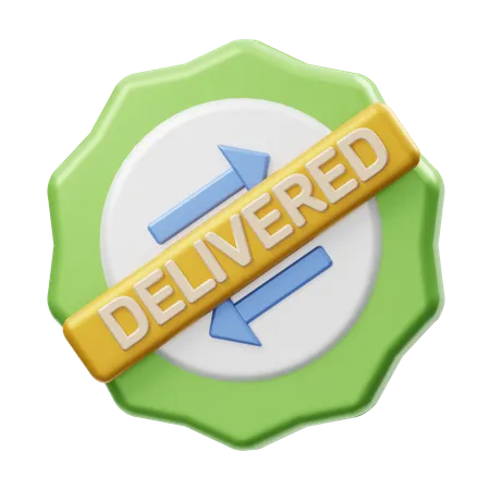 Delivered Badge  3D Illustration