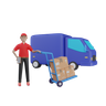 3d cargo warehouse logo