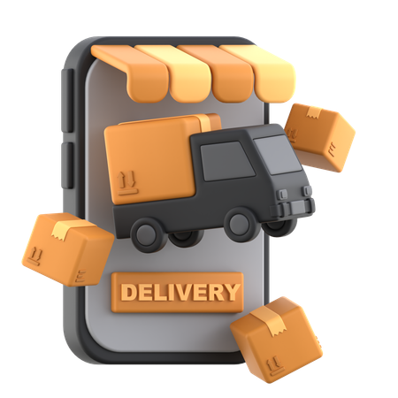 Delivery App  3D Icon