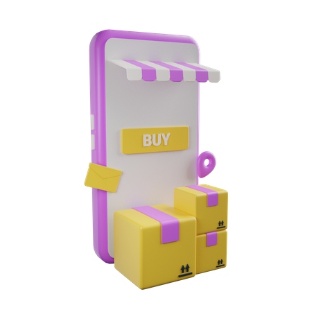 Delivery App  3D Illustration