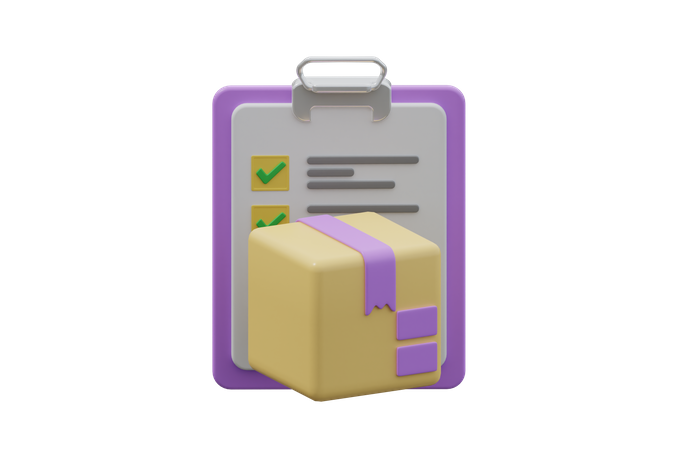 Delivery Approve List  3D Icon