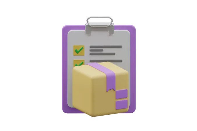 Delivery Approve List  3D Icon