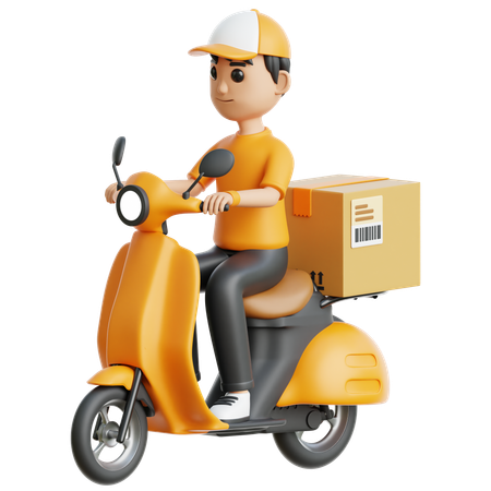 Delivery Bike  3D Icon