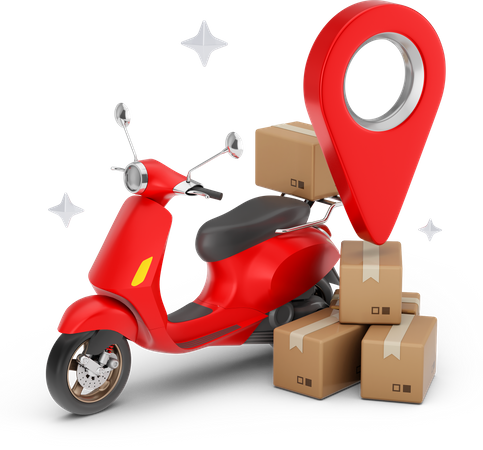 Delivery Bike  3D Icon