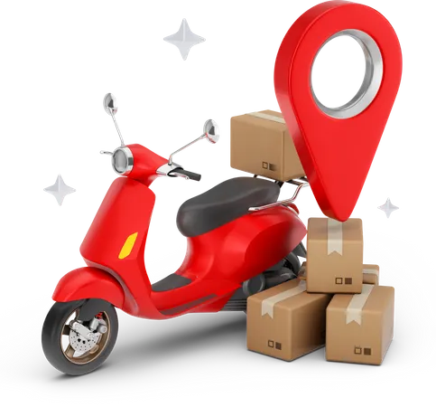 Delivery Bike  3D Icon