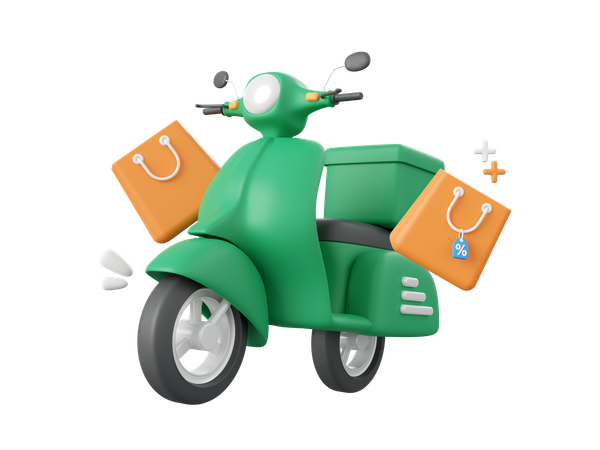 Delivery Bike  3D Icon