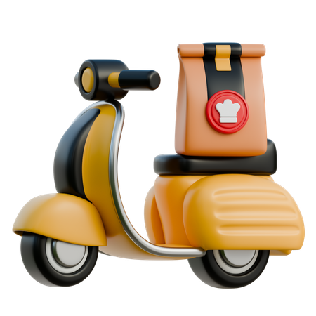 Delivery Bike  3D Icon