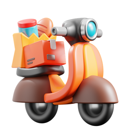 Delivery Bike  3D Icon