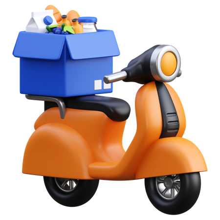 Delivery Bike  3D Icon