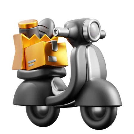 Delivery Bike  3D Icon