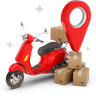 3d delivery bike logo