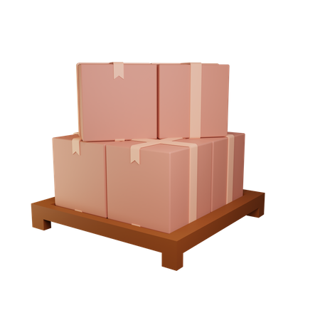 Delivery Box On Stand 3D Illustration