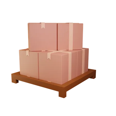 Delivery Box On Stand  3D Illustration