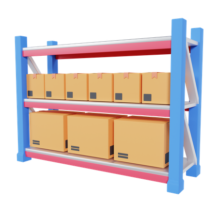 Delivery Box Rack  3D Icon