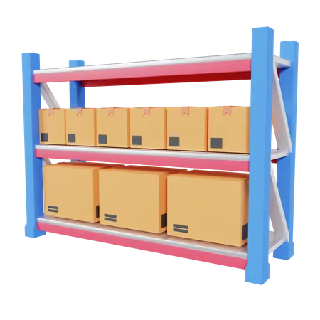 Delivery Box Rack  3D Icon