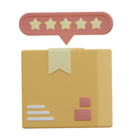 Delivery Box Rating  3D Icon