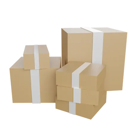 Delivery boxes  3D Illustration