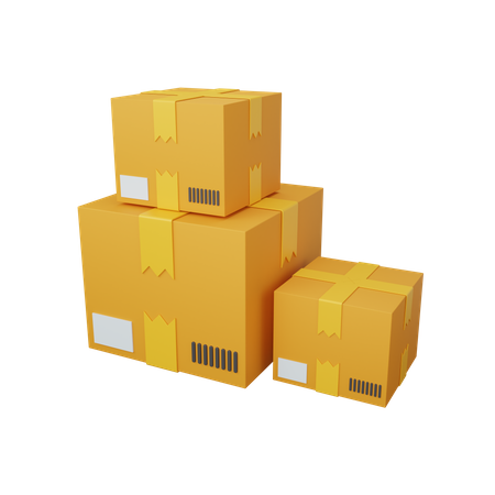 Delivery boxes  3D Illustration