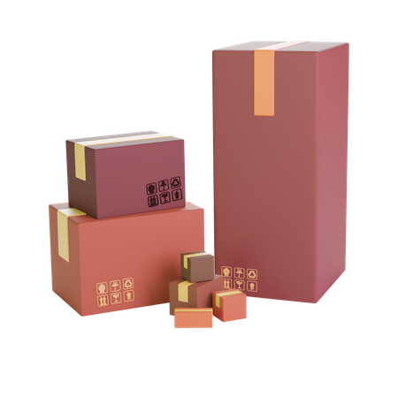 Delivery Boxes  3D Illustration