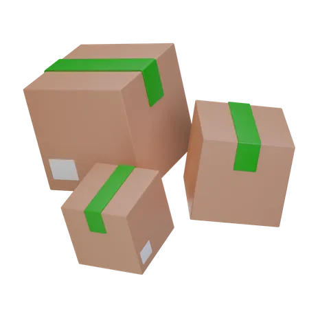 Delivery Boxes  3D Illustration