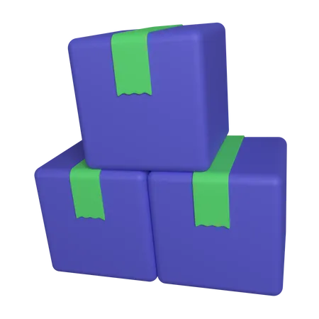 Delivery Boxes  3D Illustration