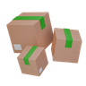 3d delivery box illustration