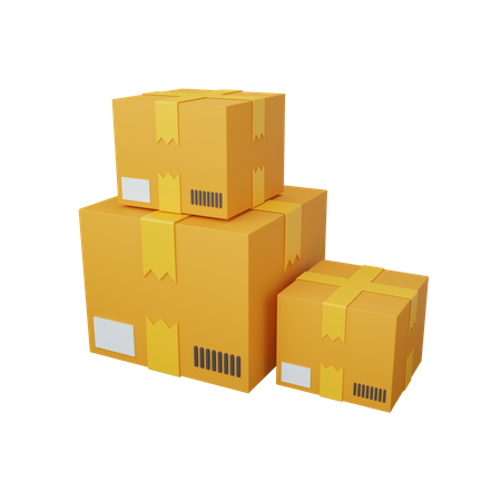 Delivery boxes 3D Illustration