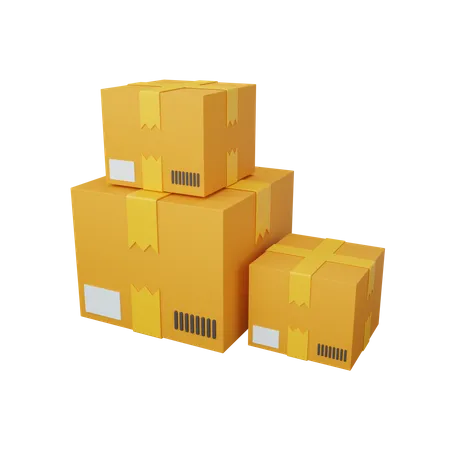 Delivery boxes 3D Illustration