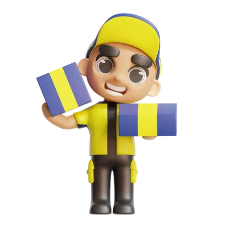 Delivery boy  3D Icon