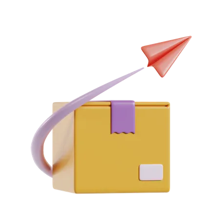 3 D Illustration Of Business Delivery Icon Delivery By Air 3D Icon