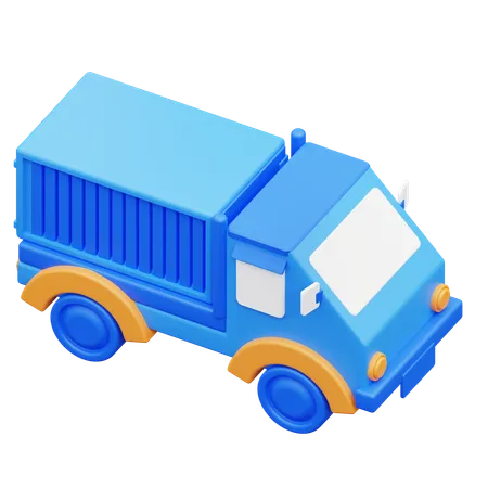 Delivery By Cargo Car  3D Icon