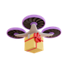 drone gift delivery 3d logos