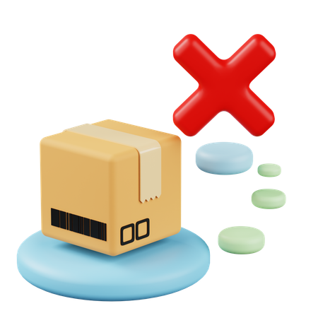 Delivery Cancel  3D Icon