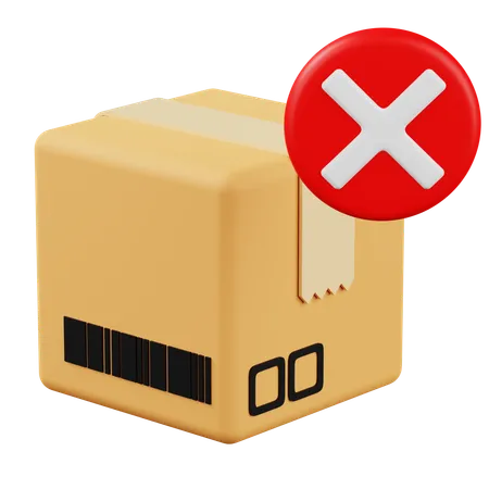 Delivery Cancel  3D Icon