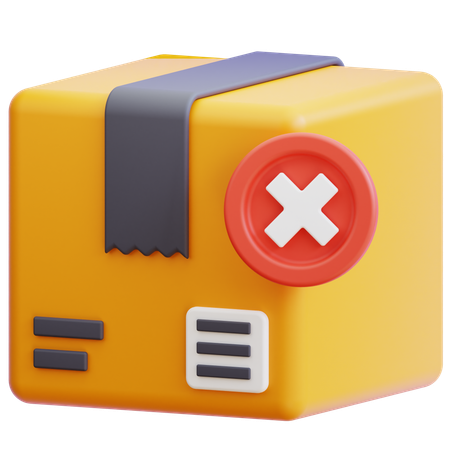Delivery Cancel  3D Icon