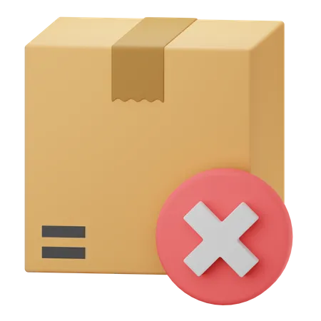 Delivery Cancel  3D Icon