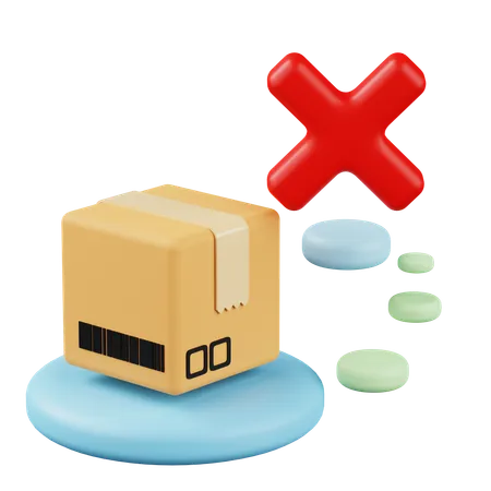 Delivery Cancel  3D Icon