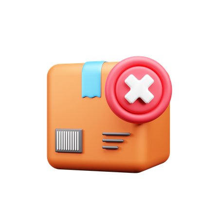 Delivery Cancel  3D Icon