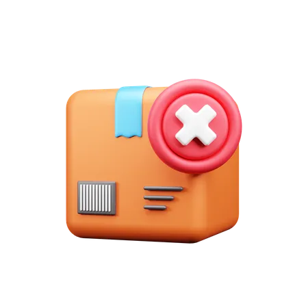 Delivery Cancel  3D Icon