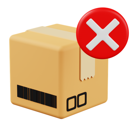 Delivery Cancel  3D Icon
