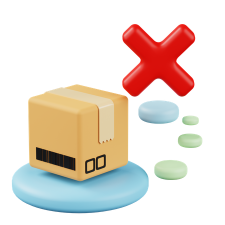 Delivery Cancel  3D Icon