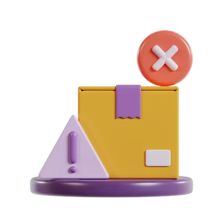 3 D Illustration Of Delivery Canceled Delivery Business Icon 3D Icon