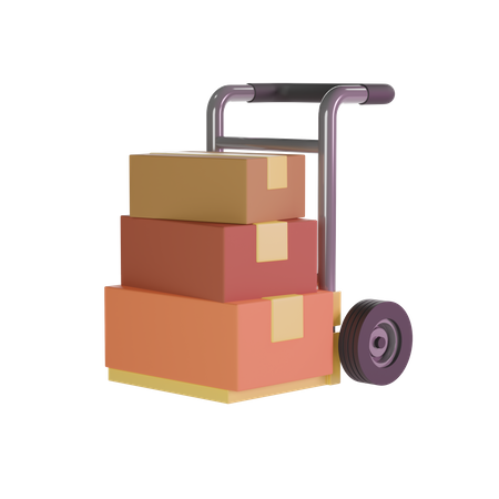 Delivery Cart  3D Illustration