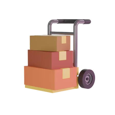 Delivery Cart  3D Illustration