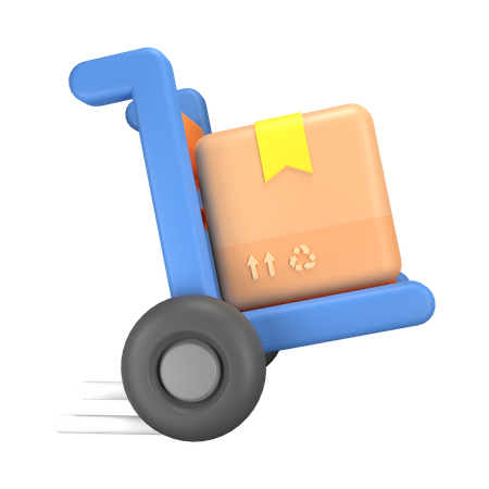 Delivery Cart 3D Illustration