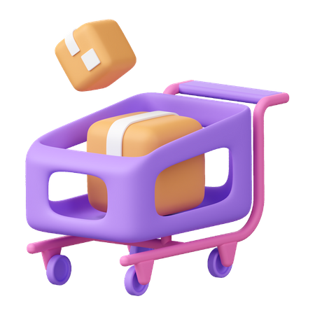 Delivery Cart 3D Icon