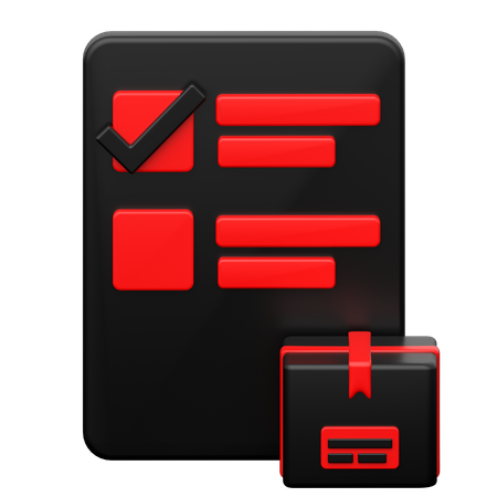 Delivery Checklist  3D Icon
