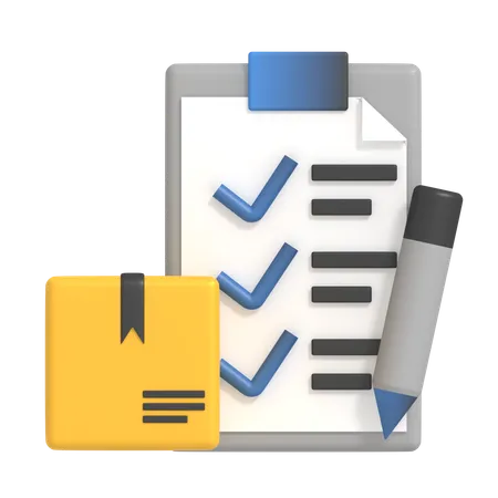 Delivery Checklist  3D Icon