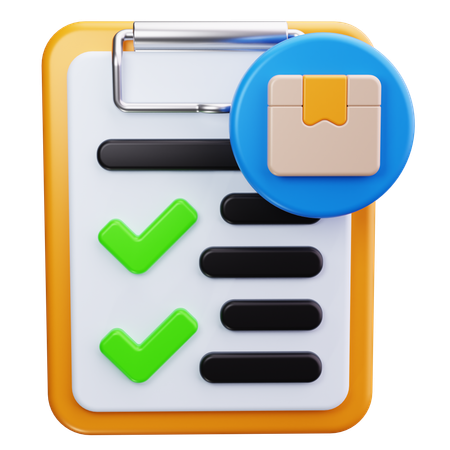 Delivery Checklist  3D Icon