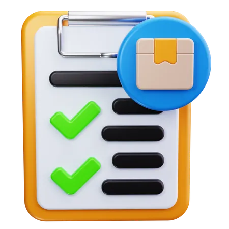 Delivery Checklist  3D Icon